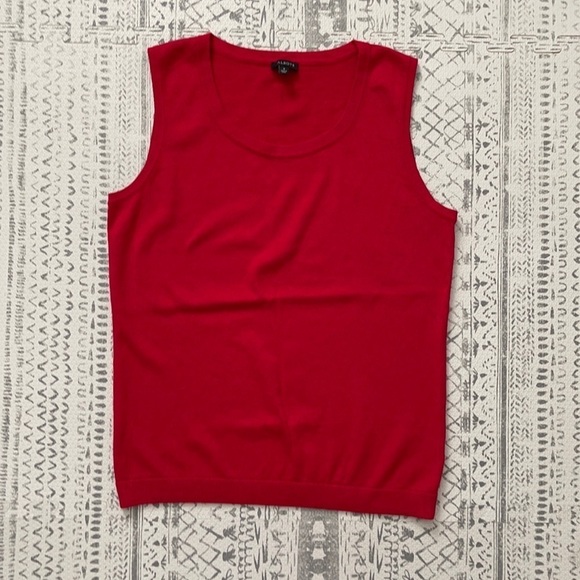 Talbots red‎ sleeveless knit sweater - Picture 1 of 6